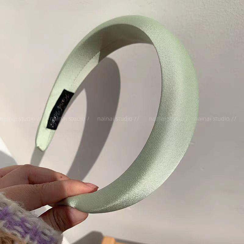 Glossy Solid Color High Skull Headband for Women - Non-Slip Hair Accessory