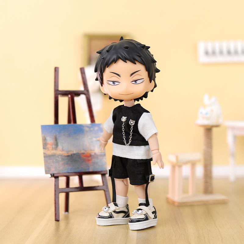 OB11 Babykleidung Farbpassendes Kettenset Puppenanzug für Ob11 1/12 Puppen Outfit Tägliches Lässiges Zubehör für Kinder DIY