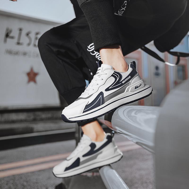Warrior Simple Comfortable Thick Sole Rebound Shock Absorption Non-Slip Wear-Resistant Increased Height Low-Top Dad Shoes Men sneaker WXP(WZ)-089601