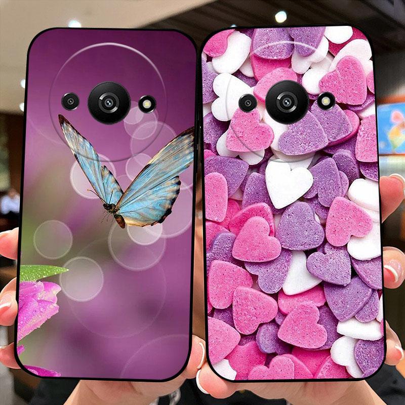 Soft Case For Redmi A3 A3x 4G Silicone TPU Phone Cover For Xiaomi Redmi A3 Pro Fashion Luxury Printing Coque Fundas Protector