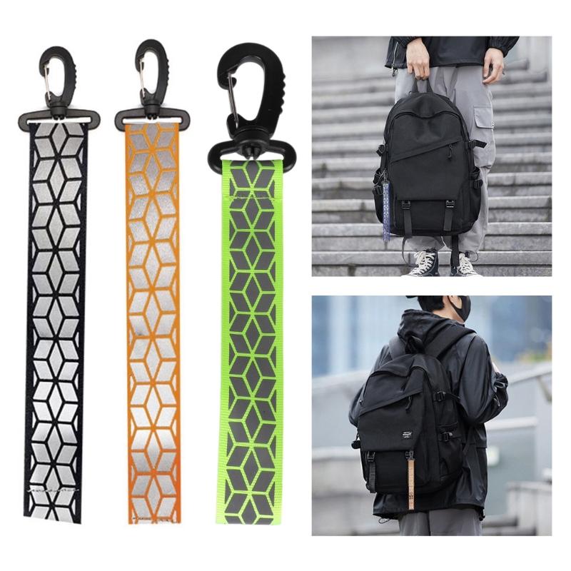 High Visibility Safe Reflective Keychain Backpack Pendant Reflectors For Things Adults Children Safety Night Cycling Bag