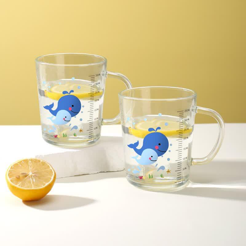 ZISIZ Children s Glass Milk Cup with Handle