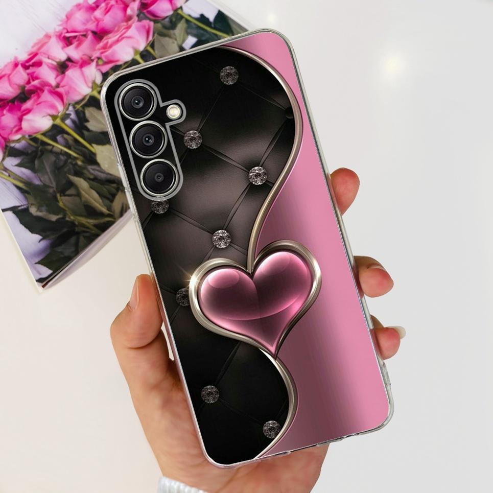 For Samsung Galaxy A25 5G 2023 Case Samsung A15 5G A35 A555G Transparent Soft TPU Etui With Fashion Pattern Galaxy A15 4G Cover