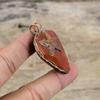 Faceted Carnelian Pendant Electroformed Copper Pendant Handmade Jewelry Gemstone Pendant Electroformed Jewelry Star Pendant Anniversary Gift
