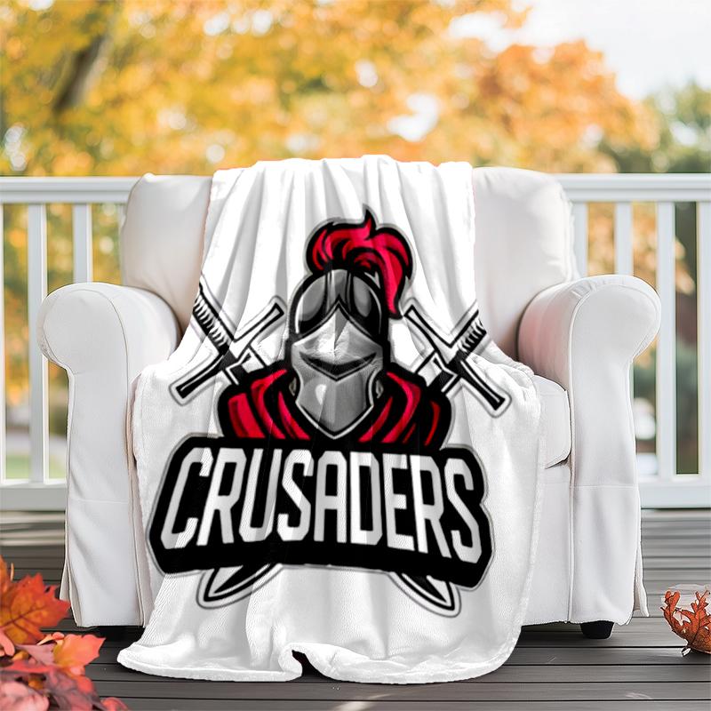 Crusader Flannel Blanket Soft All-Season Throw, Design for Camping, Car Travel, Hiking Sofa, Bed, Office Perfect Gift for Parties