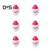 6/24Pcs Christmas Ring Holiday Party Finger Lights Santa Snowflake Tree Snowman Reindeer Glowing Ring Festive Light-up Toys