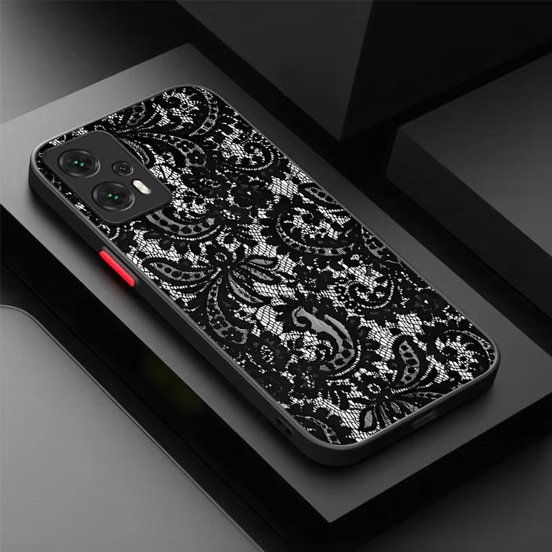 Vintage Lace Floral Pattern Phone Case For Xiaomi Mi 15 T Pro 14T 13T Mi 17 Pro 15 14 13 12 11 Lite 5G Shockproof Cover