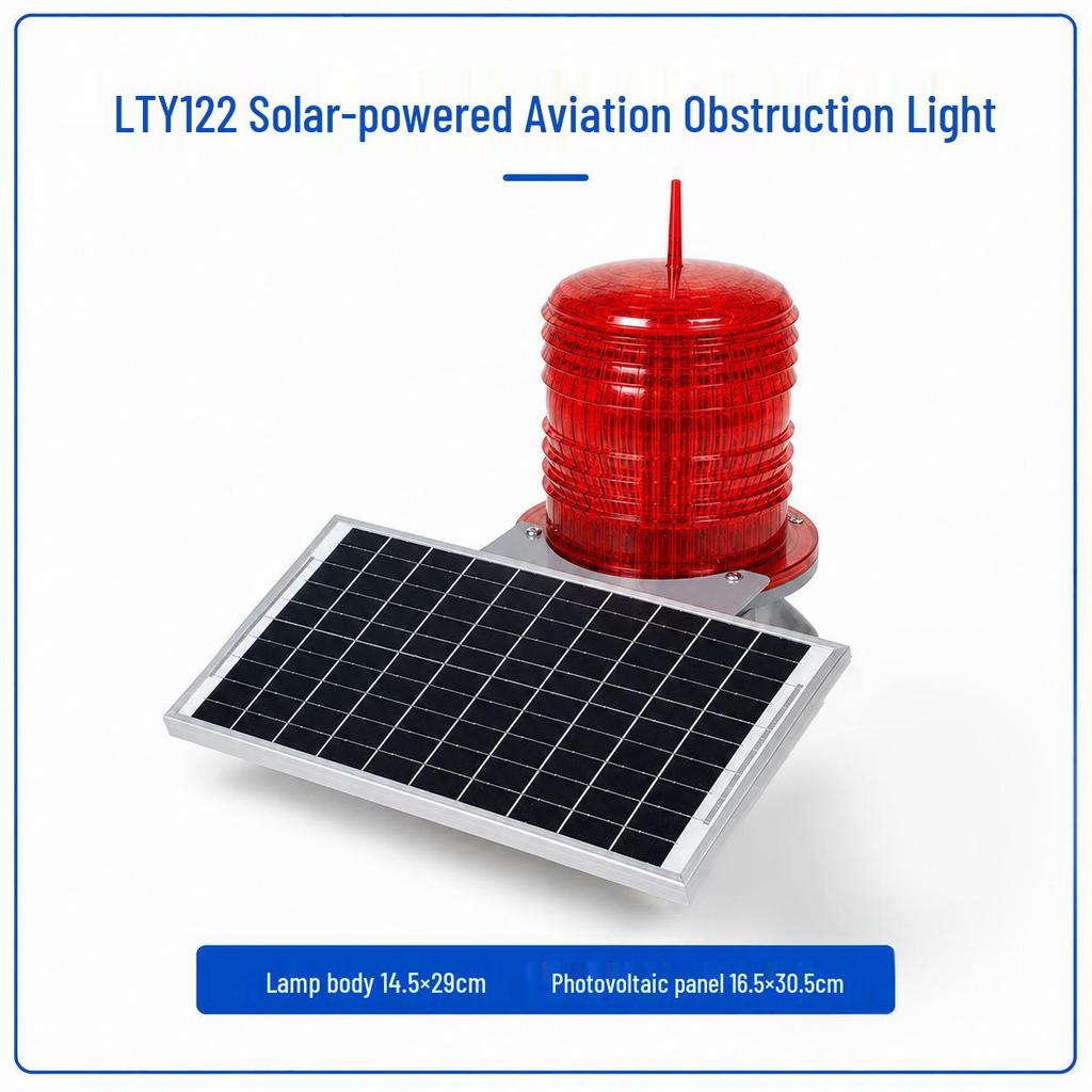 Type B Medium Intensity Solar Aviation Obstruction Light - Civil Aviation Certified for Iron Towers & High-rise Zones