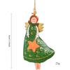 4pcs Christmas Tree Angel Pendant, Retro and Aged Christmas Wooden Decorative Pendant, Angel Small Pendant Accessory 8cm