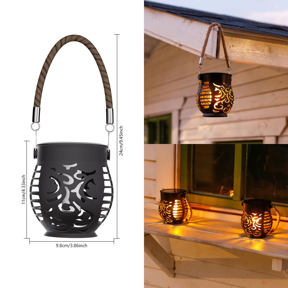 

Solar Powered Flame Patio Lighting Outdoor Decor Solar Flame Light Dusk to Dawn Automatic On Off Easy Mount for Garden Yard 1pc