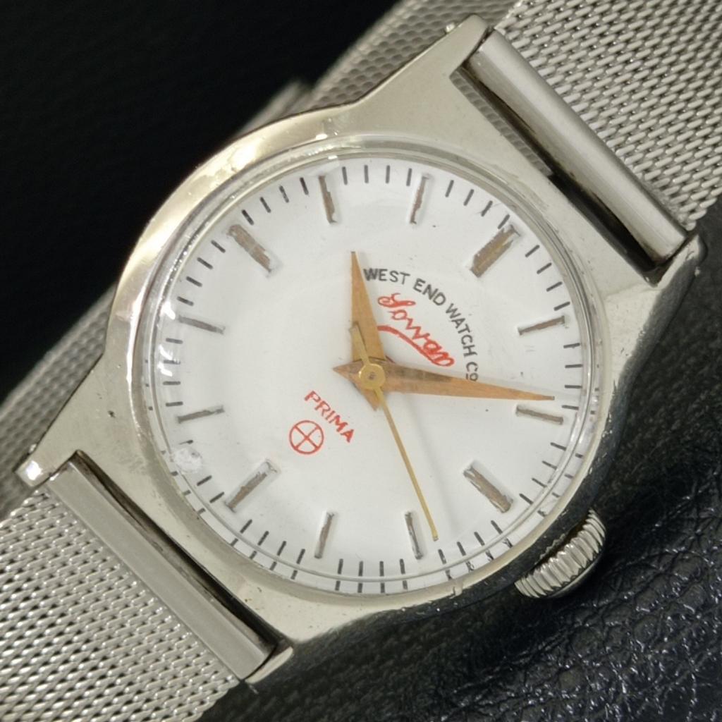 VINTAGE WEST END WATCH CO HAND-WINDING SWISS BOY WHITE DIAL WATCH A436449-2 R129-a436449