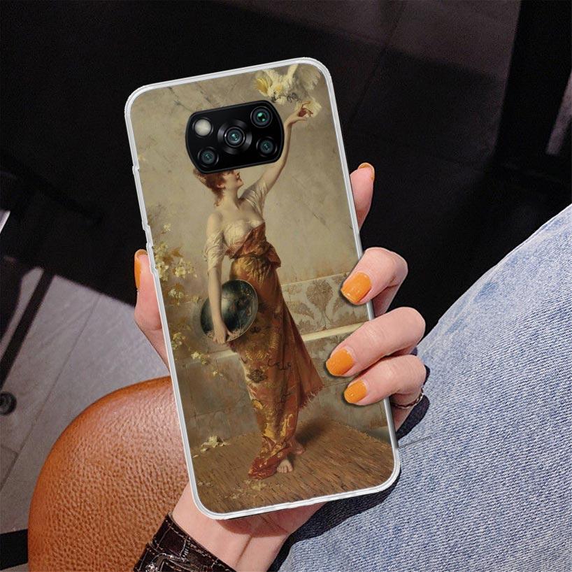 Paint Art Renaissance Phone Case For Xiaomi Poco X7 X6 X5 Pro F7 Ultra Redmi 15C 15 13C 13 12C 12 10 10A 10C 9 9A 9C 9T Cover Po
