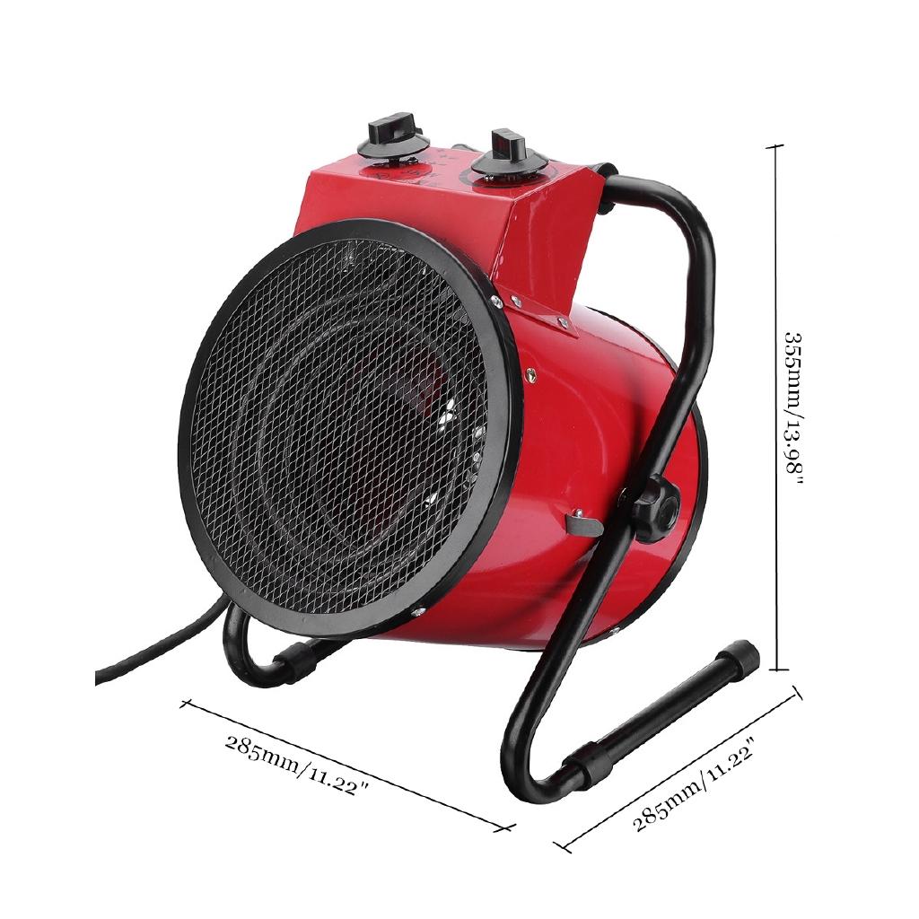 220V 3000W Commercial Warm Heater Blower Air Workshop Space Garage Heating Appliances Industrial Electric Heater Fan