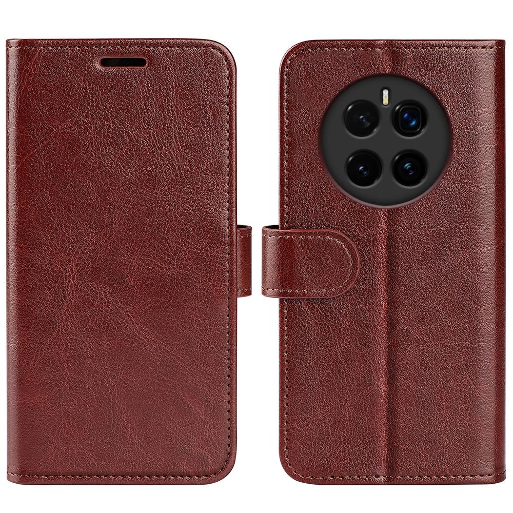 

For Honor Magic7 5G Wallet Case Crazy Horse Texture Stand Leather Phone Cover Brown