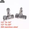 Water Filter Adapter 1/2 To 1/4 3/8 With Shut Off Tee Ball Valve Reliable Connection for RO System Home Kitchen