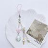 Long Tassels Phone Lanyard Stylish Beaded Wrist Strap Detachable Lasers Shells Phone Chain Keyring Portable Accessory