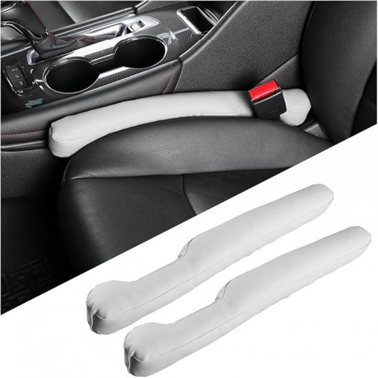 2PCS Leather Car Seat Gap Filler, Vehicle Crevice Plug Fill The Gap Between Seat & Console Stop Things From Dropping, Automotive Drop Blocker Catcher