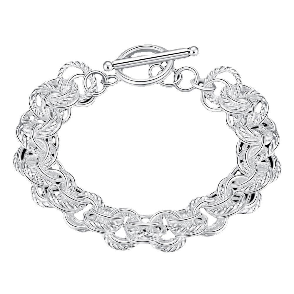 Personalized Silver Hollow Bracelet: European & American Fashion Jewelry