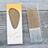 New Product Gold-plated Slender Pole Gold-plated Spiral Birthday Candles Creative Party Box Electroplated Pencil Candles
