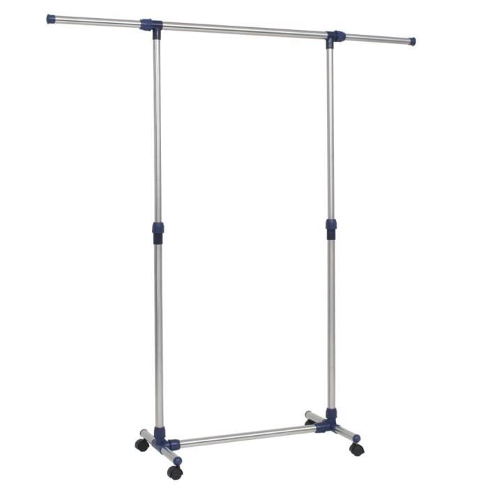Porte-vêtements - vidaXL - Réglable - Acier inoxydable - 165x44x150 cm - Argenté