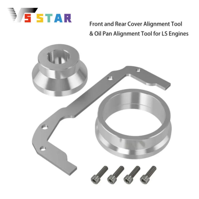 LS Rear Main Seal & Oil Pan Alignment Tool Kit Sliver For GM LS Engine LS4 LS9 LSA LQ4 4.8L 5.3L 5.7L 6.0L