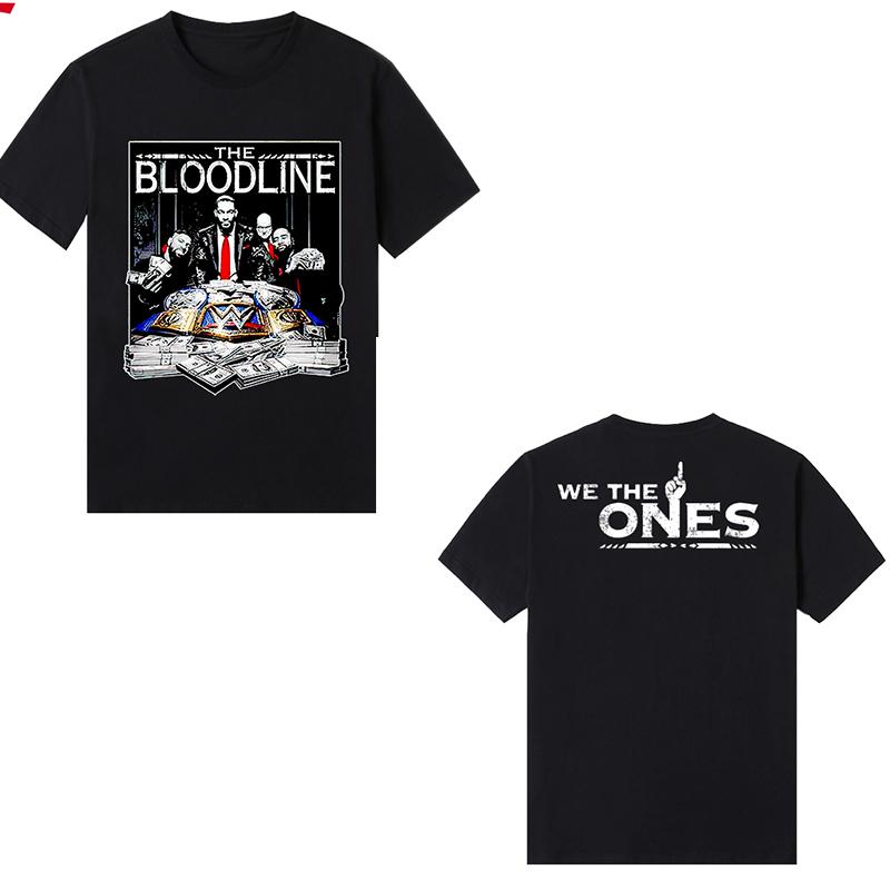

ZX Футболка 2024 Тренд WWE Бренд 2024 Новинка The Bloodline Роман Рейнс Свободная Футболка с Коротким Рукавом и Принтом Мужская Уличная Одежда L
