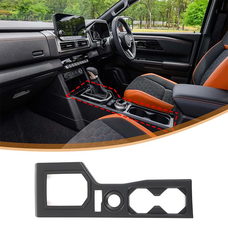 ABS Matte black For Mitsubishi Triton L200 2025+ Car Central Console gear Water Cup Steering Wheel Frame air outlet Cover