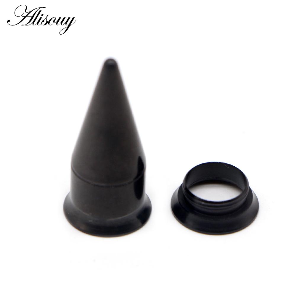Alisouy 2PCS Stainless Steel Ear Plug Taper Tunnel Gauges Set, 2 In 1 Ear Expander Stretching Screw Kit Piercing Body Jewelry