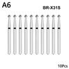 10Pcs/Box Dental Diamond Burs High Speed Handpiece 25Mm Dentist Tool Wear Resistant Lengthening Dentistry Fillings Palatal