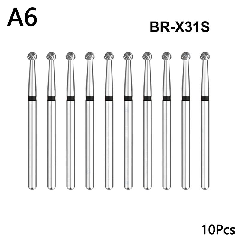 10Pcs/Box Dental Diamond Burs High Speed Handpiece 25Mm Dentist Tool Wear Resistant Lengthening Dentistry Fillings Palatal