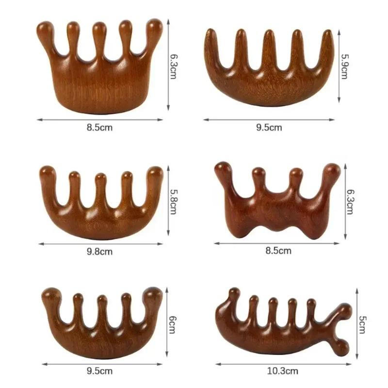 Natural Gua Sha Massage Comb Wide Tooth Facial Massager for Head Face Scalp And Body Guasha Scraping Tool