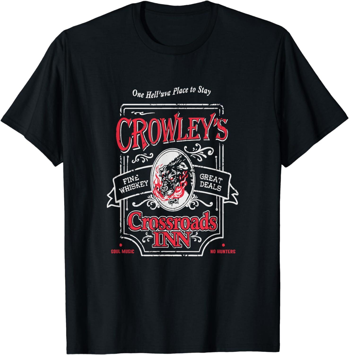 Supernatural Crowley s Crossroads Inn Unisex T-Shirt Mens Womens Tees Top 3XL