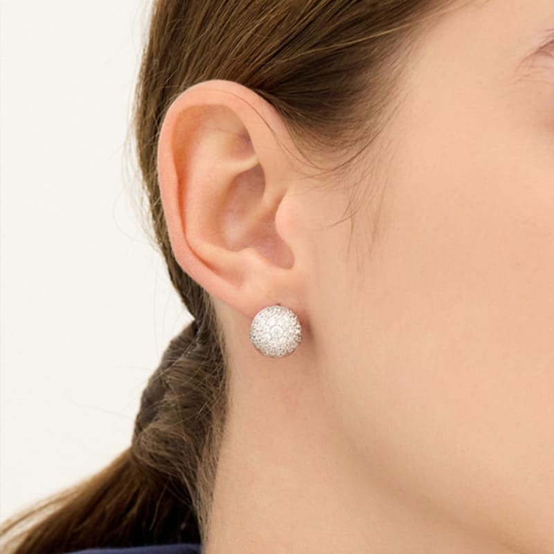 

hyeres-lor Champagne Full Moon Silver (W) Luna Garden One-Touch Earrings S HL2E58237W9XXX