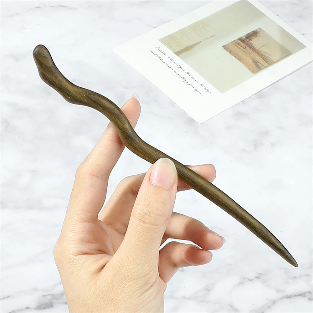 12 Styles Chinese Vintage Hairpins Green Sandalwood Ethnic Hair Sticks Women Girls High Quality Hairstyles Hair Accessories Gift