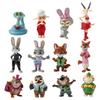 12Pcs Zootopia Cartoon Anime Figure Nick Fox Judy Zootropolis Utopia Action Figure Toys Kids Room Ornaments Cake Topper