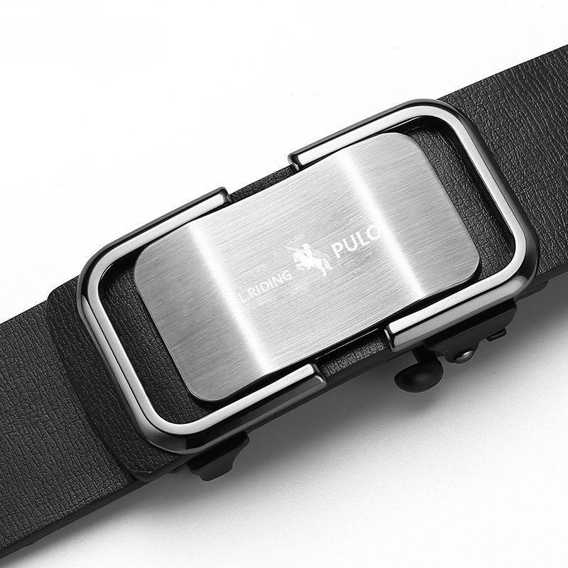 

Automatic buckle belt Men s fashion versatile belt Young and middle-aged belt Men s new 130cm [suitable for 160-100kg]