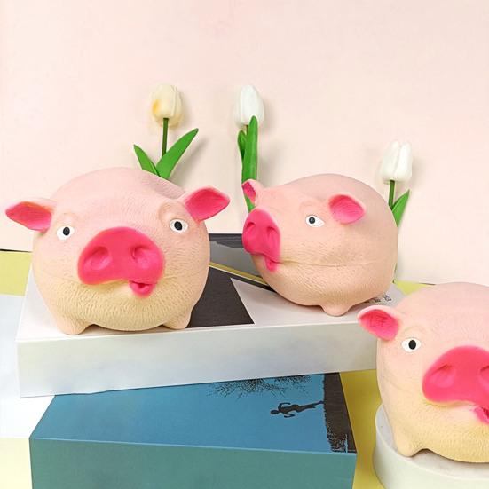 Stress Relief Pig Squeeze Toy Kids Adults Cartoon Pig Sensory Toy Portable