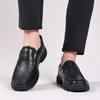 Spring Top Layer Cowhide Men's Shoes Men's Casual Slip-on Leather Shoes Men's Thick-soled Single Shoes Middle-aged Dad Slip-on Shoes