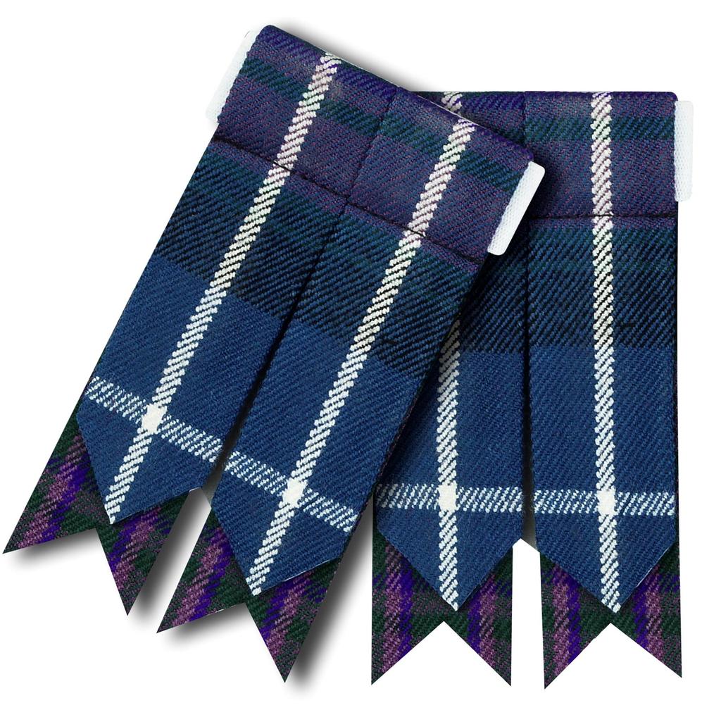 HM Highland Kilt Hose Sock Flashes Garter Flashes tartan Pattern
