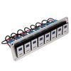 Rocker Switch Panel 8 Gang 12‑24V 5 Pin Blue Light Toggle On Off Lights Control Switch Panel