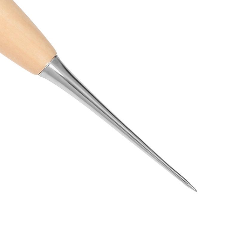 30pcs Leather Craft Awl Tool Wood Handle