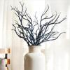 Artificial Bouquet Branches Blue Plastic Floral Garland for Christmas Wreaths and Party Decoration