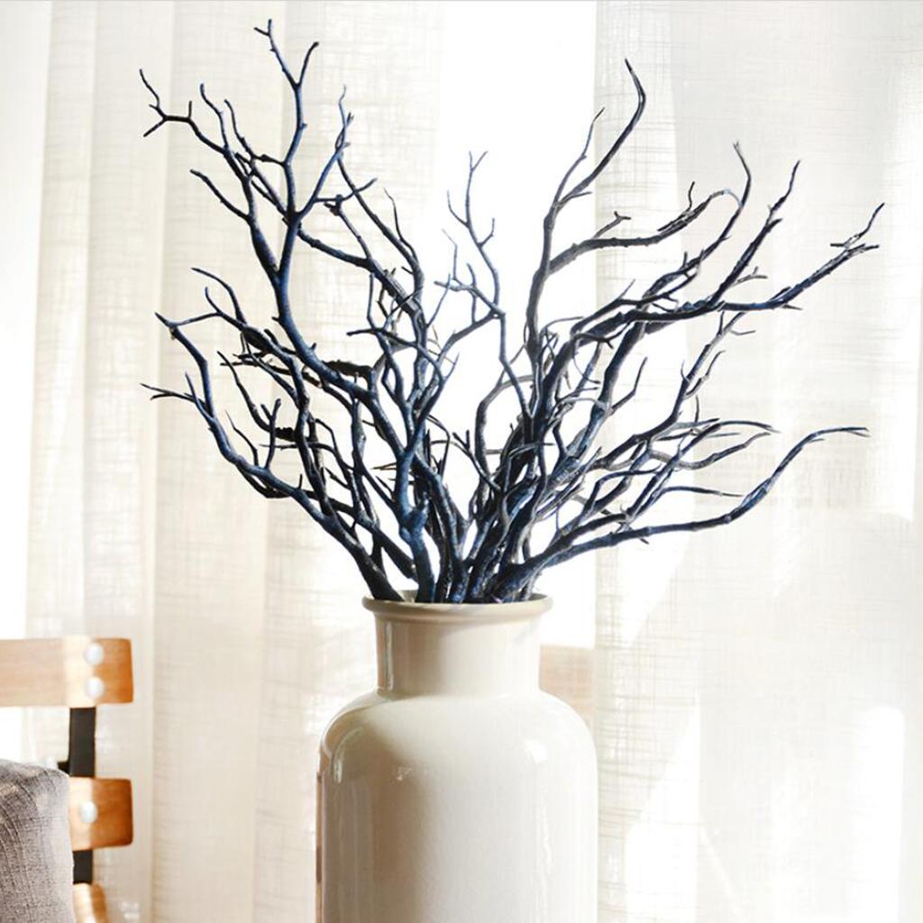 Artificial Bouquet Branches Blue Plastic Floral Garland for Christmas Wreaths and Party Decoration