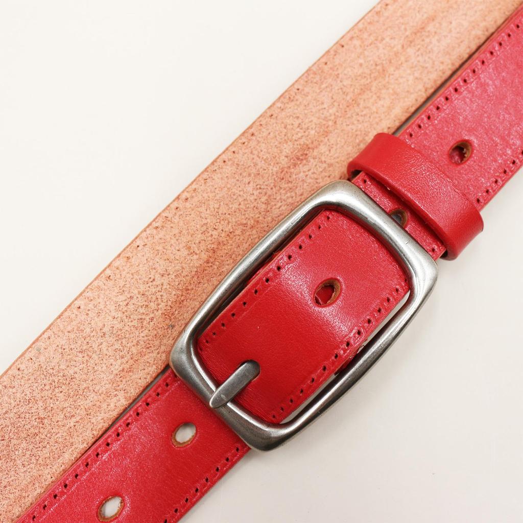 Rare Color Women's Cowhide Buckle Belt - Simple, Versatile, Retro Korean Style for Jeans