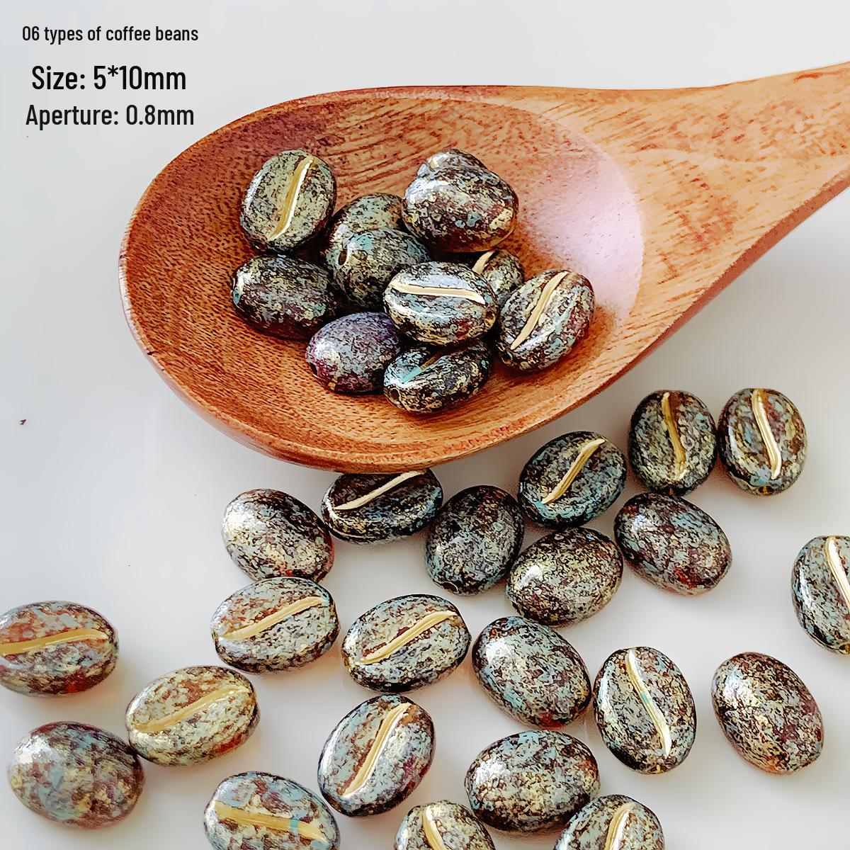 

Акриловые кофейные зерна в стиле Пикассо, чешские бусины для изготовления браслетов и колец своими руками