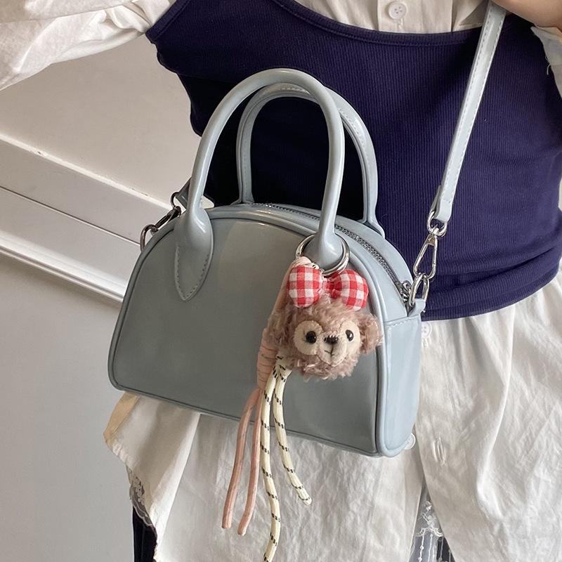 Korean Spring and Summer Popular High-end Portable Boston Bag Fashionable Versatile Foreign Style Sweet Wind Simple Messenger Bag Women