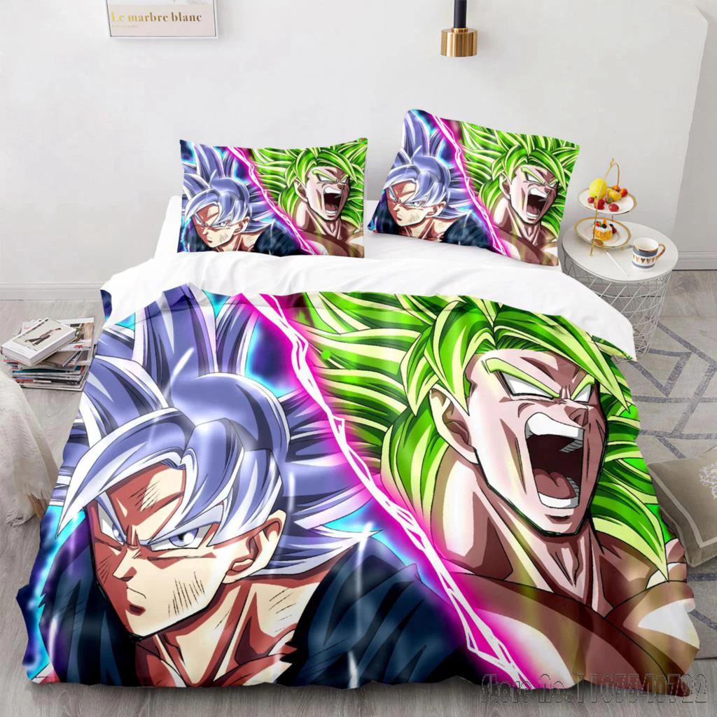 Anime Dragon Ball 3D With Pillowcase Child Bedding Set Baby Duvet Cover Sets Bedclothes Twin Single King Kids Adult Gift