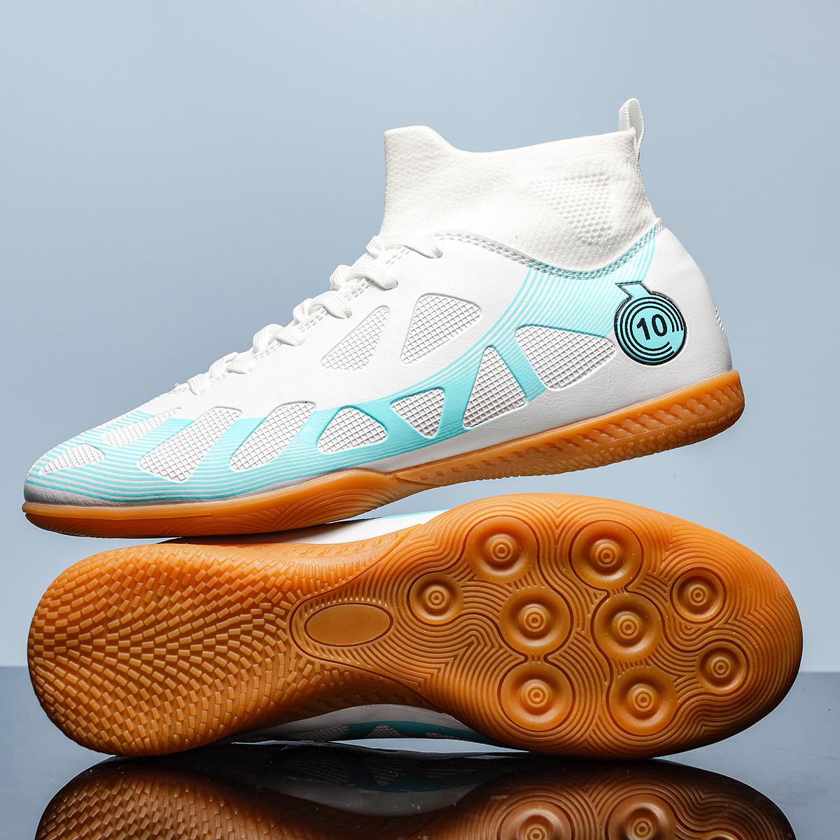 

Popular football shoes high-top new long and short nail sneakers foreign trade large size 46 boys adult sports shoes 35