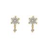 Elegant Crystal Snowflake Stud Earrings: Chic, Unique Design for Women