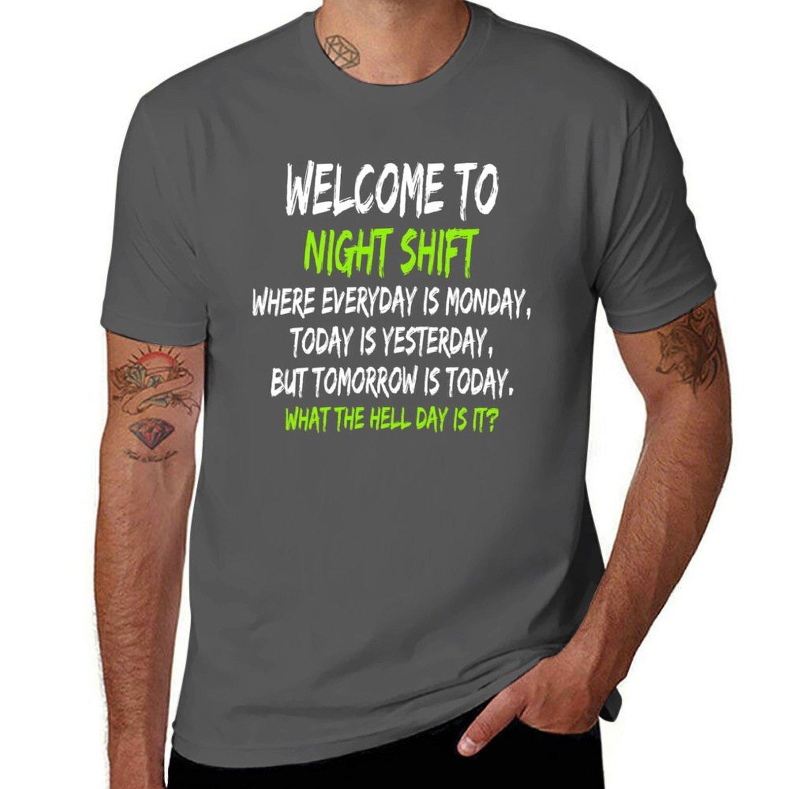 

Night Shift Workers Gift Funny Midnight Shift Gifts Welcome to night shift TShirt Quick Dry Fishing TShirt 4XL